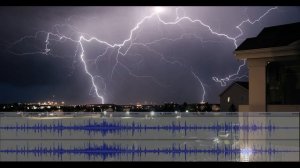 Мощная городская гроза: Ливень, град и раскаты грома. Запись с крыши.