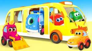 АВТОБУС БАССИ ВЕЗЁТ МАШИНКИ! 🚌🎶 Поём ВЕСЁЛУЮ ПЕСЕНКУ про колёса и дворники! 🎵✨