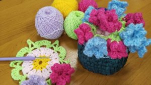 «Салфетка–букет» – мастер–класс по вязанию крючком
