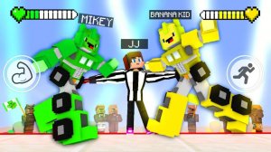 Трансформер Майки против гигантского робота-титана Бананакида с Джей Джей Рефери. Майнкрафт Мультик