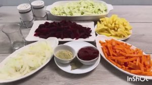 Борщ с отварной свеклой, все дело и вкус в нарезке!