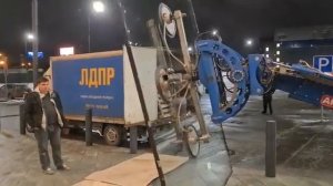 Разгрузка стеклопакетов