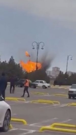 В аэропорту Нахичевани в Азербайджане упал дрон