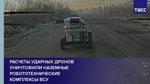 Расчеты ударных дронов уничтожили наземные робототехнические комплексы ВСУ