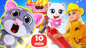 ИГРУШЕЧНЫЙ ТОМ НЕ ДОСМОТРЕЛ ЗА ПИРОГОМ! 😱🍰 Ушиб, дым и СРОЧНЫЙ ПОХОД К ДОКТОРУ! 🩺🐱