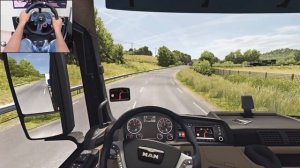 MAN TGX Euro 6 на Корсике 🏝️ Дальнобой в ETS2 на Logitech G29 🔥