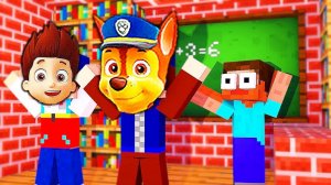 ШКОЛА МОНСТРОВ ЩЕНЯЧИЙ ПАТРУЛЬ ПРОТИВ БАНАНЧИКА В МАЙНКРАФ