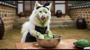 Весенний рисовый пирог приготовленный собаками Джиндо, попробуйте это блюдо корейской кухни