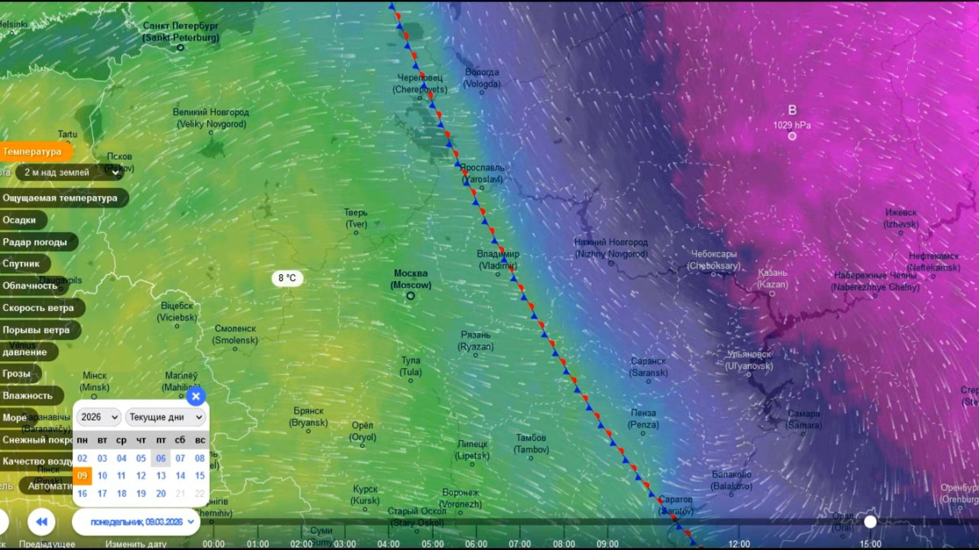 Ультраполярное вторжение обойдет стороной западную часть ЕТР. Прогноз погоды с 6 по 10 марта