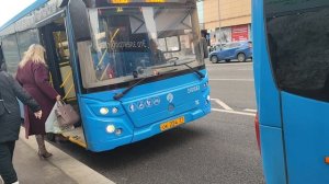 электробус КамАЗ 6282 борт 491264 маршрут 100 и автобус ЛиАЗ 5292 борт 192432 маршрут 800