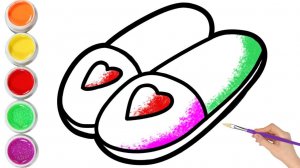 Мультик для детей-Рисование ТАПОЧКИ🥿 /Как нарисовать ТАПОЧКИ для детей