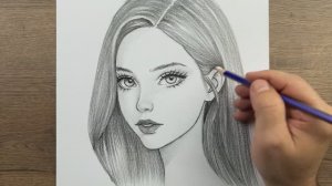 Как шаг за шагом нарисовать портрет очень красивой девушки карандашом