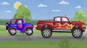 Машинки Джипик и Внедорожник. Автомойка машин. Мультфильмы для детей.