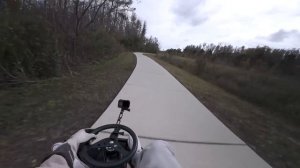 Вид с высоты птичьего полета на дрифт-карте со скоростью 30 миль в час по моему парку