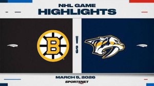 Обзор матча НХЛ | Нэшвилл - Бостон (06.03.2026)