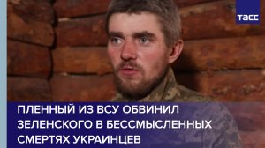 Пленный из ВСУ обвинил Зеленского в бессмысленных смертях украинцев