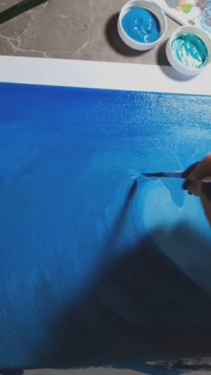 Морская волна акрилом