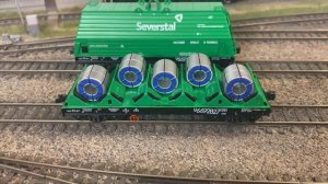 Модель вагона-платформы для перевозки стали 13-9906 от MODIMIO. Обзор без лишних слов