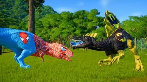 Динозавры. Мультики про Динозавров. Битва Динозавров. Тирекс. Спинозавр.Индоминус.