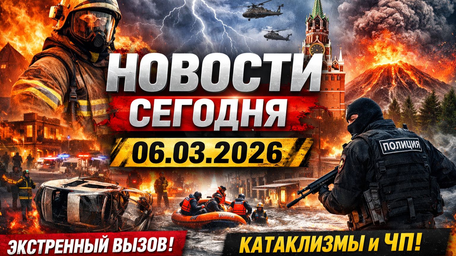 Новости Сегодня 06.03.2026 - Россия, #Москва, Экстренный вызов новый выпуск, Катаклизмы, #Россия