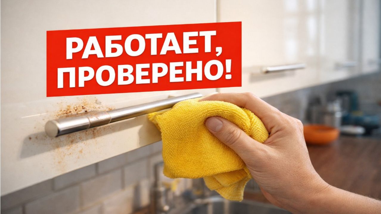 Не покупаю дорогую химию — кухонные фасады чистые как новые