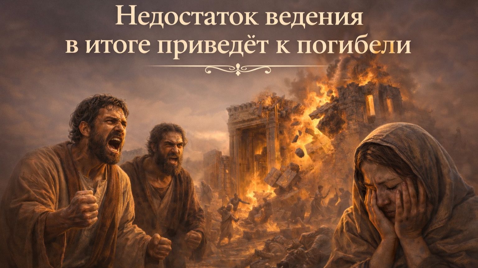 Недостаток ведения в итоге приведёт к погибели!