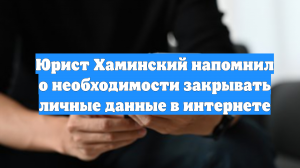 Юрист Хаминский напомнил о необходимости закрывать личные данные в интернете