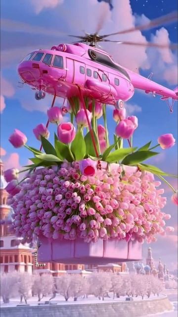 Девушки и женщины! Поздравляю вас с нашим весенним праздником!