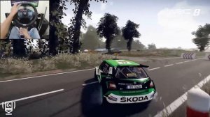Skoda Fabia R5 на спецучастке 🔥 WRC 8 на Logitech G29 🏁