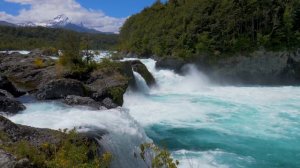 Бирюзовый водопад | Звуки природы для медитации и релаксации | Белый шум  4K UHD