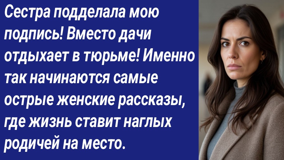 Истории со Смыслом/Сестра подделала мою подпись! Вместо дачи отдыхает в тюрьме!… /Аудиорассказ