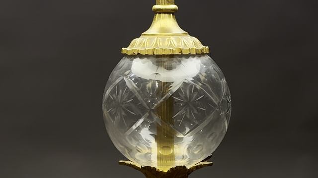 Настольная лампа с текстильным абажуром (Италия, 1960-1970-е гг.)