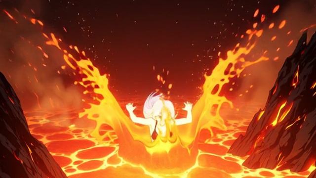 Упала в огонь