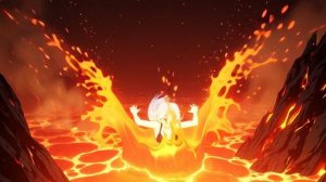 Упала в огонь