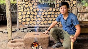 Соорудил простой и удобный гриль в глиняных горшочках и печь для разогрева. Серия 12