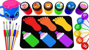 Мультики для детей и малышей.  Разукрашиваем формочки Радужными бусами .