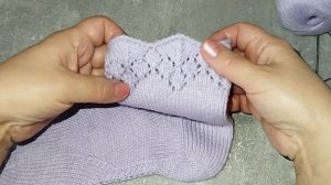 Красивая ажурная окантовка спицами