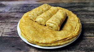 Рецепт в стаканах! Сибирские блины с начинкой из печени.