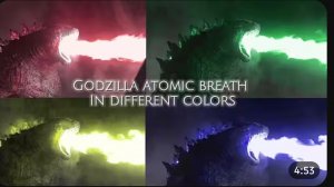 Godzilla 2014 atomic breath, different colors OBJ