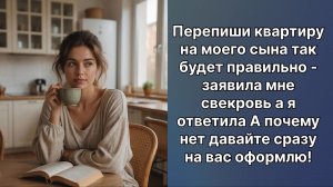 Истории жизни|Перепиши квартиру на моего сына так будет правильно…| слушать онлайн|Жизненные истории