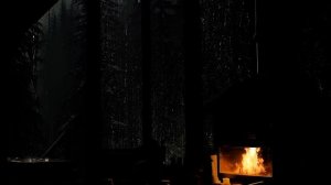 Шум дождя для сна 3 часа | Сильный дождь — глубокий сон | Ночной дождь для расслабления | Камин