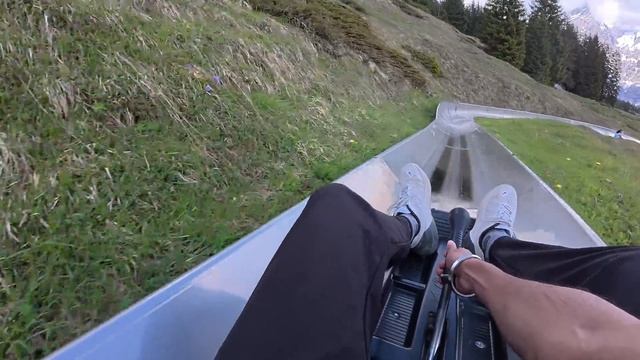 Захватывающие виды! Озеро Эшинзее, Швейцария - Вид с горных санок (4K)🇨🇭