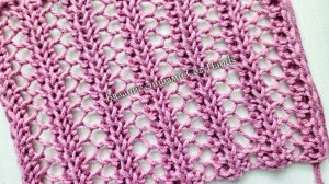 Легкий ажурный узор с вертикалями ⭐️ Для вязания топа, джемпера ⭐️ Схема