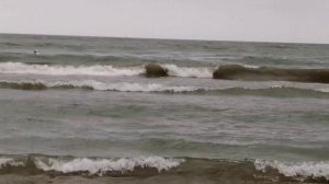 Каспийское море в Дагестане в г Дербенте, шум моря и ветра