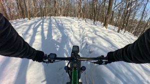 Солнце и снег 35 км/ч по лесу зимой