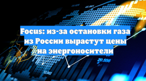 Focus: из-за остановки газа из России вырастут цены на энергоносители
