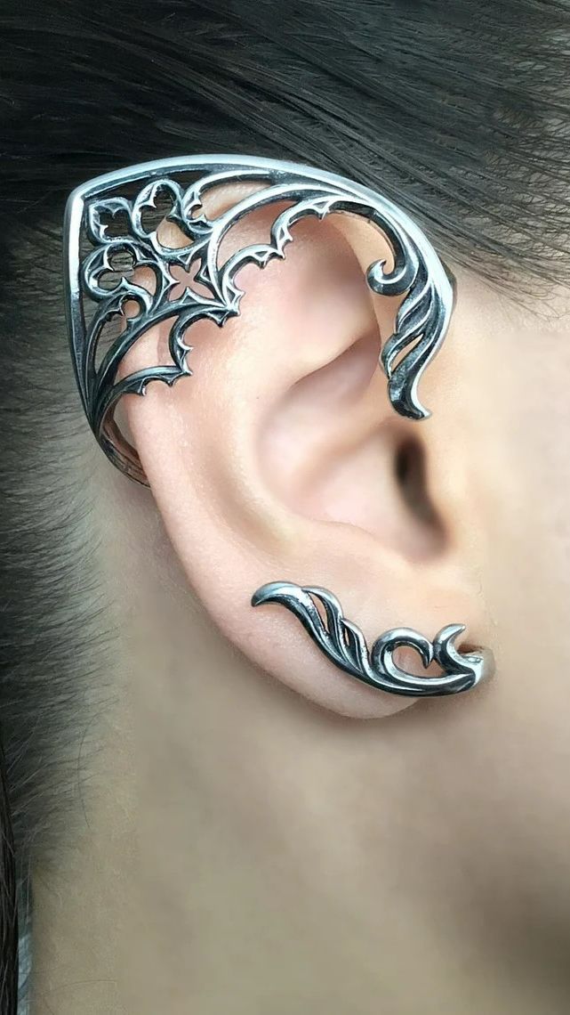 Моносерьга‑кафф "Эльфийские уши" от StarfallShop