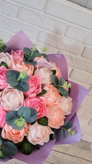 букеты из гофробумаги и конфет