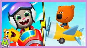 Ми-Ми-Мишки против Говорящего Тома.Гонки на Самолетах.Кто Самый Быстрый Пилот.Мультик Игра