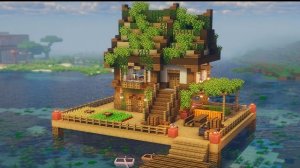 Minecraft | Как построить дом у озера. Пошаговое руководство 🏠